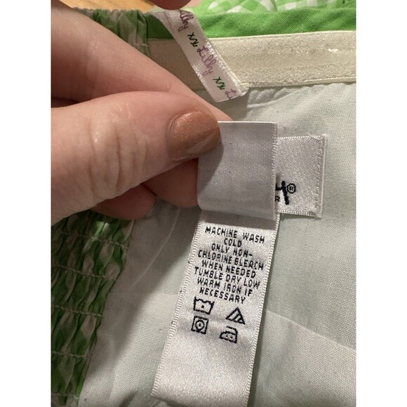 Lilly Pulitzer Size 2 Meridian Flower Strapless Tank Top Green White - Picture 5 of 5
